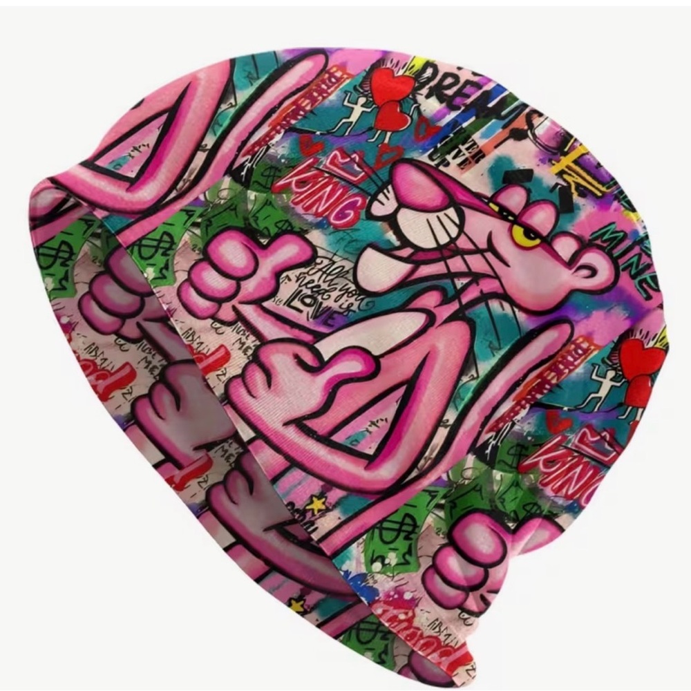 NEW Pink Panther Graphic Beanie